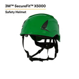 3M 7100175573 SecureFit X5004-ANSI Safety Helmet, Non-Vented, Green, 6-Point Ratchet Suspension for Construction and Heavy Infrastructure - 5