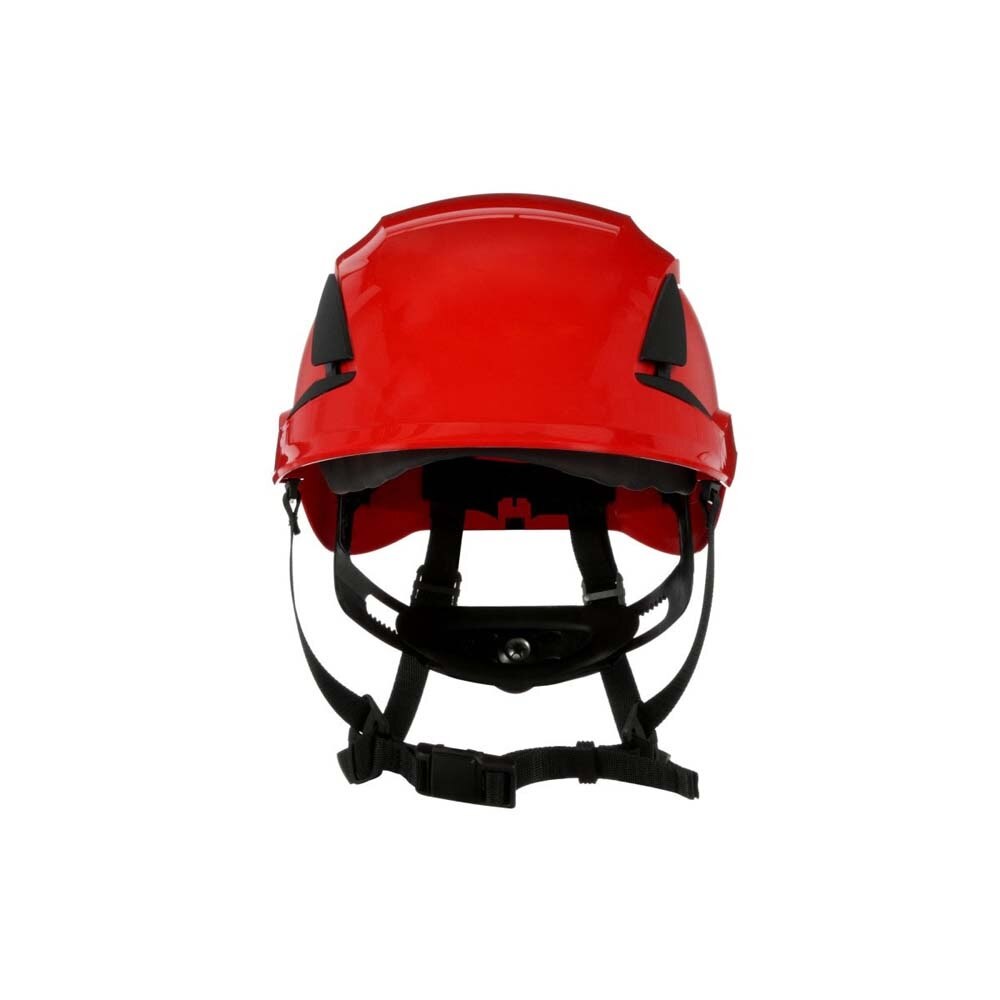 3M 7100175574 SecureFit Safety Helmet, Non-Vented, Red, Climbing Style with 6-Point Suspension - 2