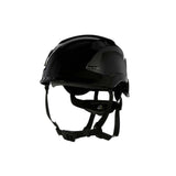 3M 7100175576 SecureFit X5000 Series Safety Helmet, Non-Vented, Black, 6-Point Ratchet Suspension