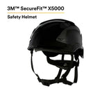 3M X5012-ANSI SecureFit X5000 Series Safety Helmet, Non-Vented, Black, 6-Point Ratchet Suspension (7100175576) (10 Pack) - 5