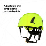 3M 7100175577 SecureFit X5000 Safety Helmet, Non-Vented, High-Visibility Green, 6-Point Ratchet Suspension - 4