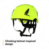 3M X5014-ANSI SecureFit X5000 Safety Helmet, Non-Vented, High-Visibility Green, 6-Point Ratchet Suspension (7100175577) (10 Pack) - 6