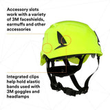 3M 7100175577 SecureFit X5000 Safety Helmet, Non-Vented, High-Visibility Green, 6-Point Ratchet Suspension - 10