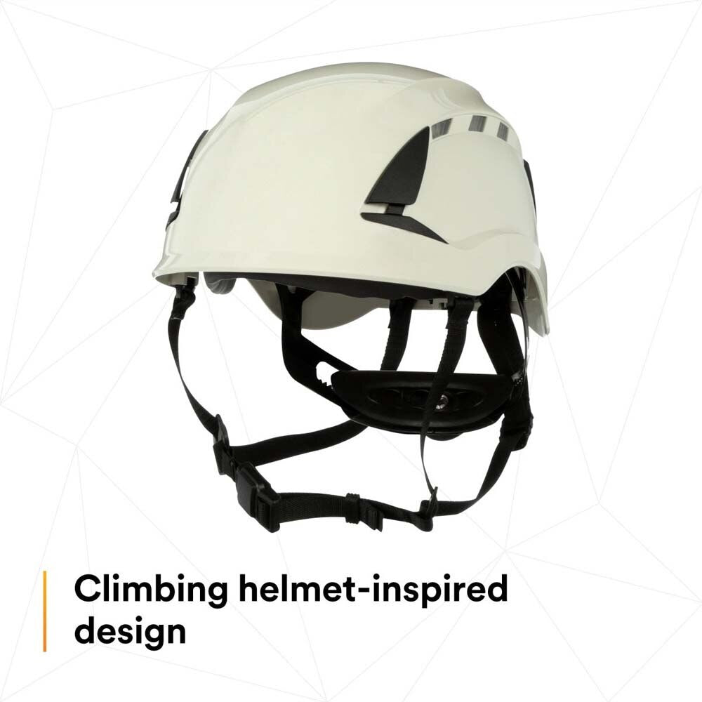 3M 7100175578 SecureFit Safety Helmet with 6-Point Suspension, Vented, White for Construction and Heavy Infrastructure - 5