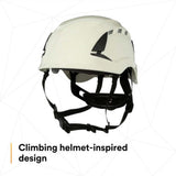 3M X5001V-ANSI SecureFit Safety Helmet with 6-Point Suspension, Vented, White for Construction and Heavy Infrastructure (7100175578) - 5