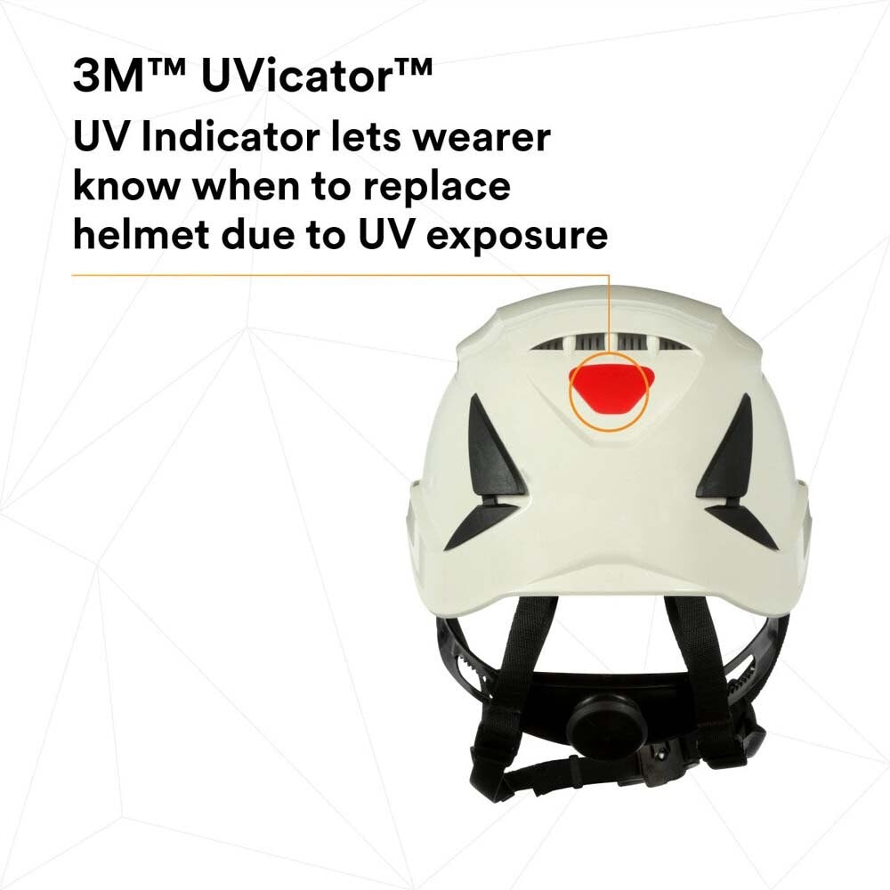 3M 7100175578 SecureFit Safety Helmet with 6-Point Suspension, Vented, White for Construction and Heavy Infrastructure - 10