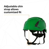 3M 7100175581 SecureFit X5004V-ANSI Safety Helmet, Vented Green with 6-Point Ratchet Suspension for Construction - 9