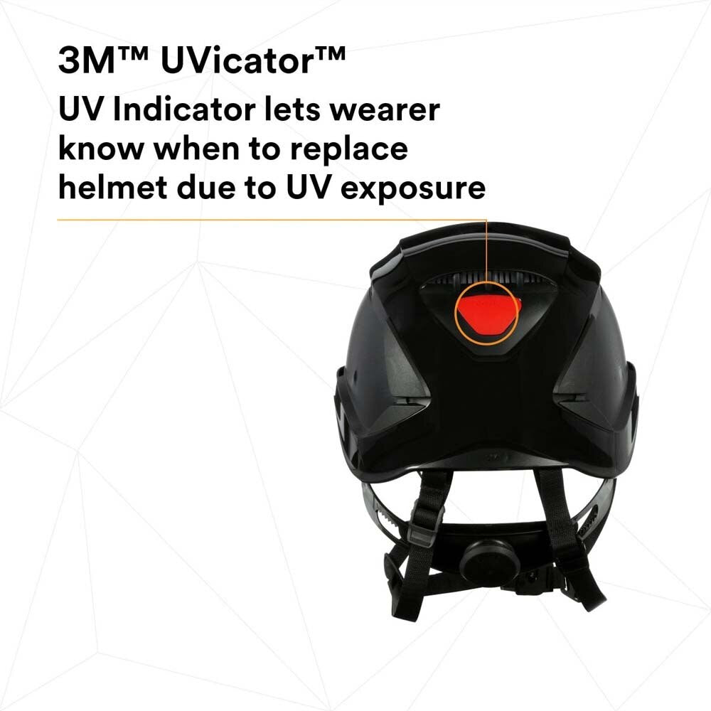 3M X5012V-ANSI SecureFit X5000 Series Safety Helmet, Vented, Black, 6-Point Ratchet Suspension (7100175584) - 10