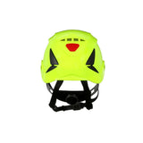 3M X5014V-ANSI SecureFit Safety Helmet, Vented, High Visibility Green, 6-Point Suspension (7100175585) - 3
