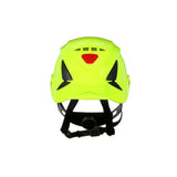 3M X5014V-ANSI SecureFit Safety Helmet, Vented, High Visibility Green, 6-Point Suspension (7100175585) (10 Pack) - 3