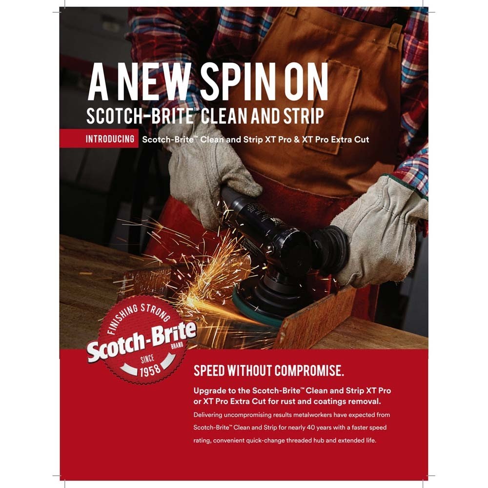 3M 7100177482 Scotch-Brite Clean and Strip XT Pro Disc, SiC Extra Coarse, Type 27, 5 in x 5/8-11 (10 Pack) - 10