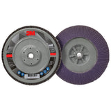 3M 769F Flap Disc T29 Quick Change Abrasive Disc 80+, Purple, 7 in x 5/8 in-11 (7100177901) (5 Pack) - 2