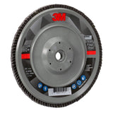 3M 769F Flap Disc T29 Quick Change Abrasive Disc 80+, Purple, 7 in x 5/8 in-11 (7100177901) (5 Pack) - 3