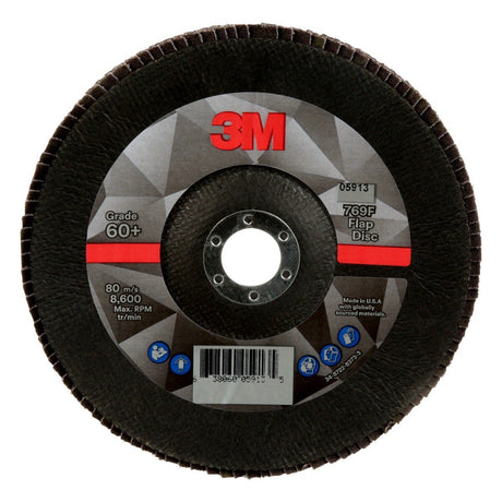 3M 769F Flap Disc, T29, 60+, Precision Shaped Ceramic, Purple, 7 in x 7/8 in (7100177968) (5 Pack)
