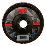 3M 769F 05929 Flap Disc, T29 Conical, Precision Shaped Ceramic 120+, Purple, 5 in x 7/8 in (7100177972) (10 Pack)