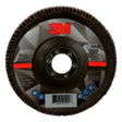 3M 769F 05929 Flap Disc, T29 Conical, Precision Shaped Ceramic 120+, Purple, 5 in x 7/8 in (7100177972) (10 Pack)