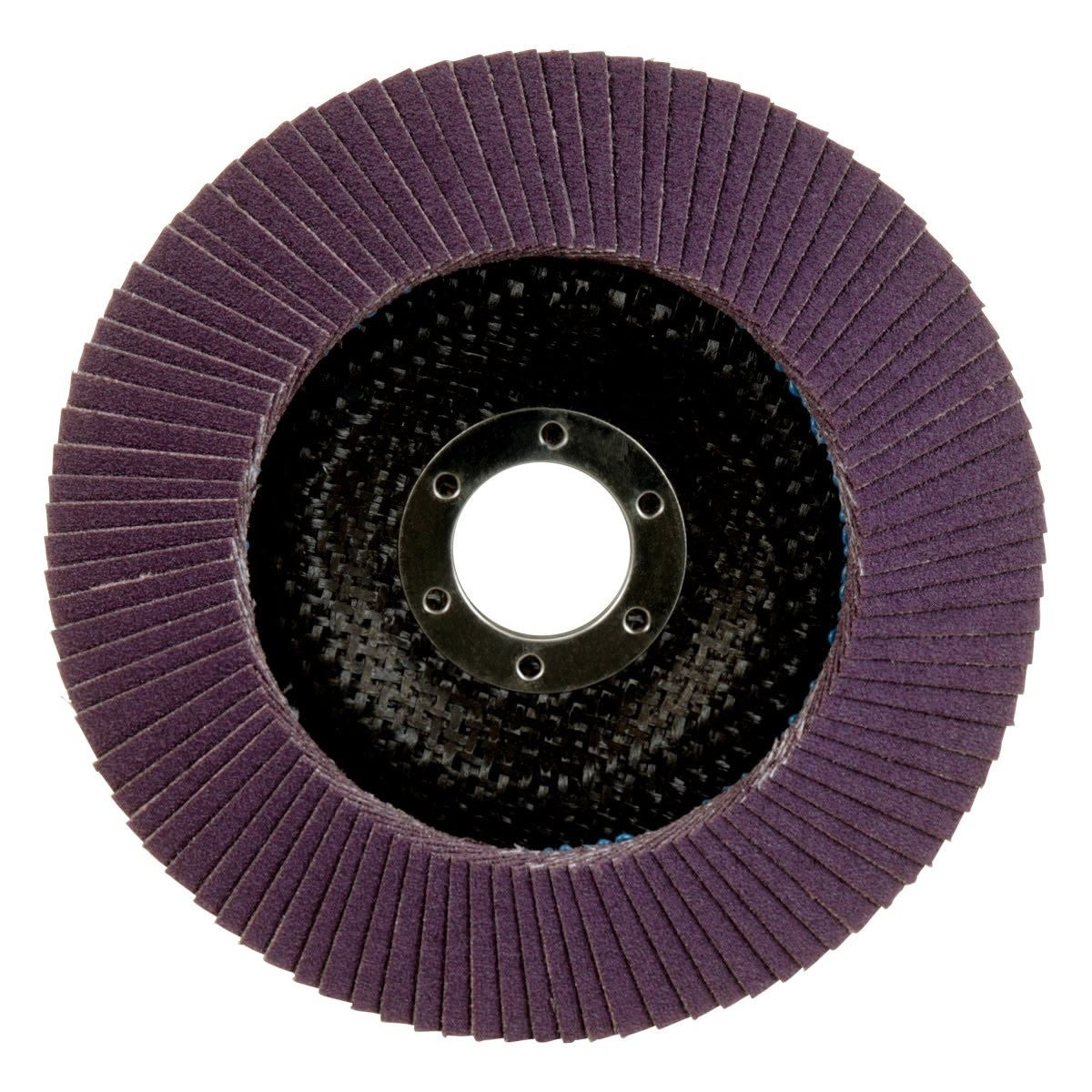 3M 769F 05929 Flap Disc, T29 Conical, Precision Shaped Ceramic 120+, Purple, 5 in x 7/8 in (7100177972) (10 Pack) - 5