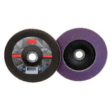 3M 769F Flap Disc Type 29, 80+ Grit, 7 in x 7/8 in for Grinding and Finishing on Carbon and Stainless Steel (7100177999) (250 Pack) - 2