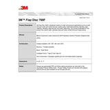 3M 769F Flap Disc, 40+, T27, Precision Shaped Ceramic, Purple, 5 in x 7/8 in Center Hole (7100178012) (10 Pack) - 10