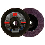 3M 769F Flap Disc, Type 27, Precision Shaped Ceramic 60+, Purple, 7 in x 7/8 in (7100178030) (5 Pack) - 2