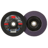 3M 769F Flap Disc, Type 29, 120+, Precision Shaped Ceramic, Purple, 7 in x 7/8 in (7100178089) (250 Pack) - 2