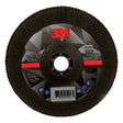 3M 769F Flap Disc Type 27, 120+ Grit, 7 in x 7/8 in for Grinding and Finishing on Carbon and Stainless Steel (7100178090) (5 Pack)