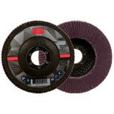 3M 769F Flap Disc Type 27 120+ Purple 4-1/2 in x 7/8 in (7100178092) (10 Pack) - 2