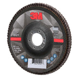 3M 7100178123 Flap Disc 769F, 80+, T29, 5 in x 7/8 in (10 Pack) - 4