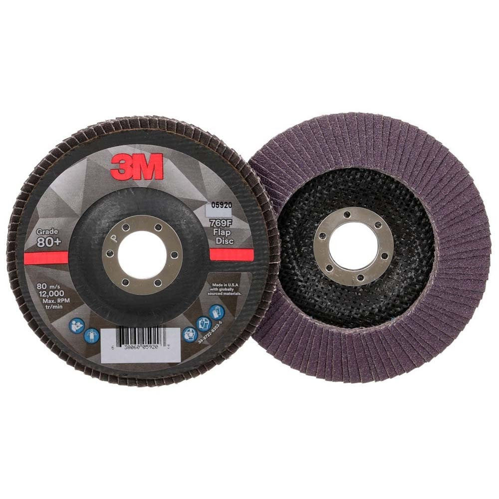 3M 769F Flap Disc , 80+, T29, 5 in x 7/8 in (7100178123) (10 Pack) - 5