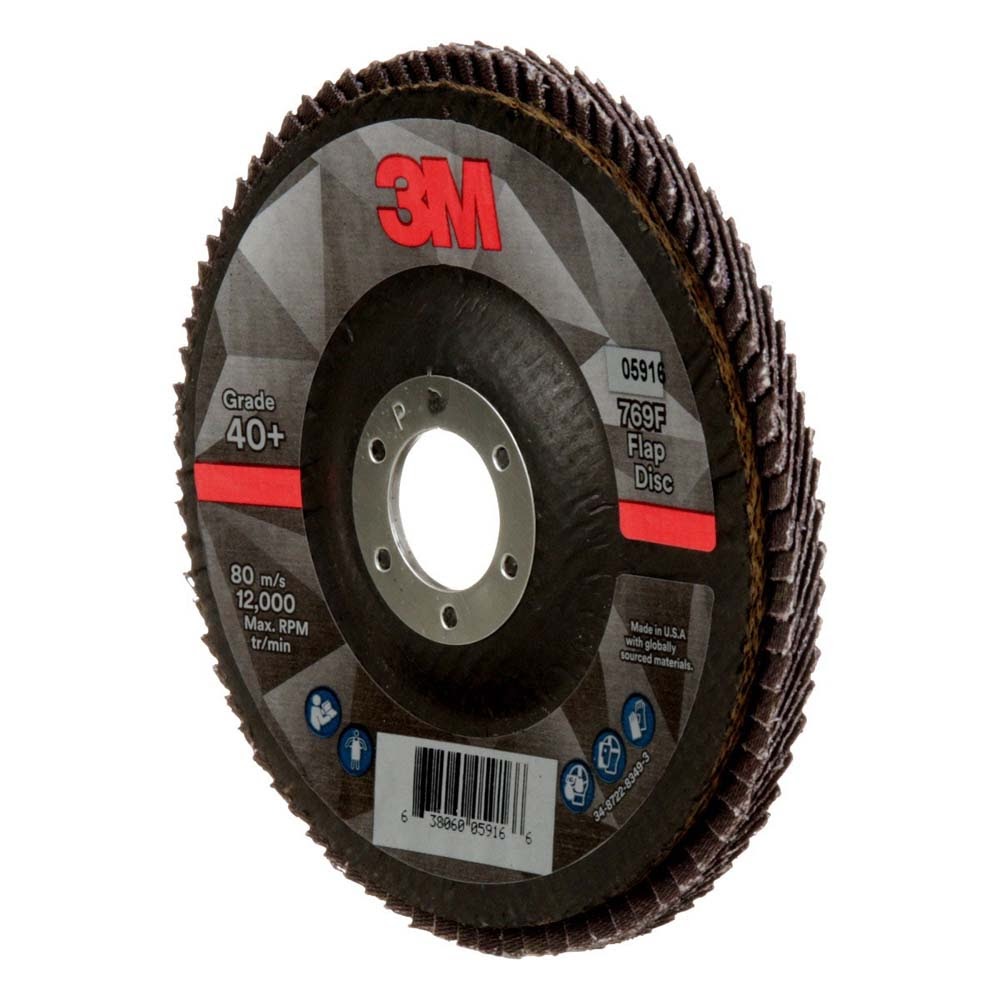 3M 769F Flap Disc , 40+, T29, 5 in x 7/8 in (7100178127) (10 Pack) - 4
