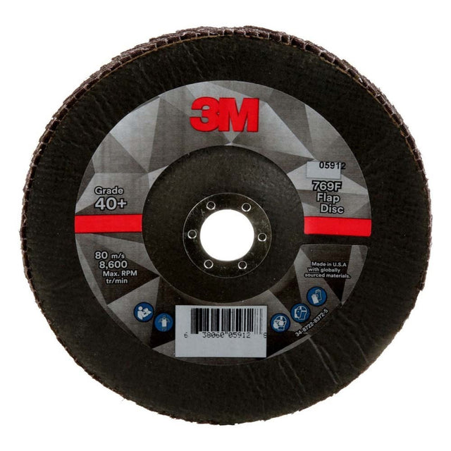 3M 769F Flap Disc , 40+, T29, 7 in x 7/8 in (7100178128) (5 Pack)