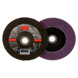 3M 769F Flap Disc Type 27 80+ 7 in x 7/8 in High Performance Ceramic Precision-Shaped Grain Grinding and Finishing Disc for Carbon and Stainless Steel (7100178129) (5 Pack) - 2