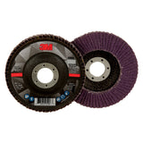 3M 769F Flap Disc, Type 29, 40 Plus, 4-1/2 in x 7/8 in, Precision Shaped Ceramic, Purple, Grinding and Finishing (7100178130) (10 Pack) - 2