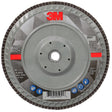 3M 769F Flap Disc, Type 27 Quick Change, Ceramic Precision-Shaped Grain, 60+, Purple, 7 in x 5/8 in-11 (7100178191) (5 Pack)