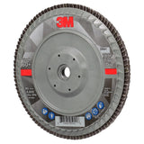 3M 769F Flap Disc, Type 27 Quick Change, Ceramic Precision-Shaped Grain, 60+, Purple, 7 in x 5/8 in-11 (7100178191) (5 Pack) - 3