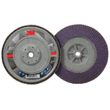 3M 769F Flap Disc, T29 Quick Change, Precision Shaped Ceramic 40 Plus, Purple, 7 in x 5/8 in-11 (7100178192) (5 Pack) - 2