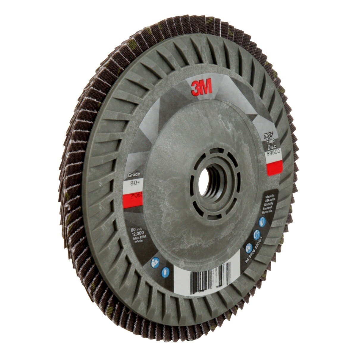 3M 769F Flap Disc 40+, T27 Quick Change, 7 in x 5/8 in-11 (7100178233) (5 Pack) - 3