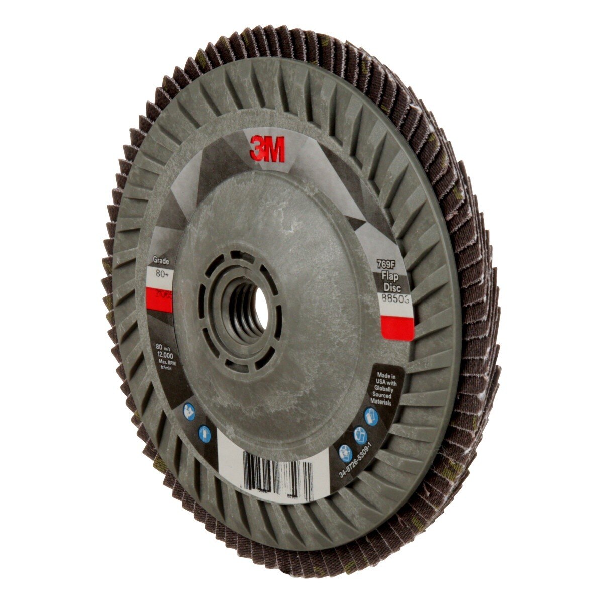 3M 769F Flap Disc 40+, T27 Quick Change, 7 in x 5/8 in-11 (7100178233) (5 Pack) - 4