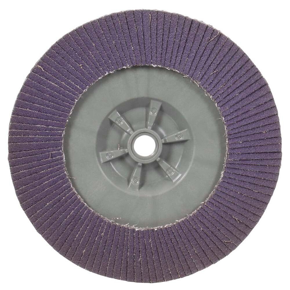 3M 7100178236 Flap Disc 769F Type 27 Quick Change, 80+ Grit, 7 in x 5/8-11 for Grinding and Finishing on Carbon and Stainless Steel (5 Pack) - 5