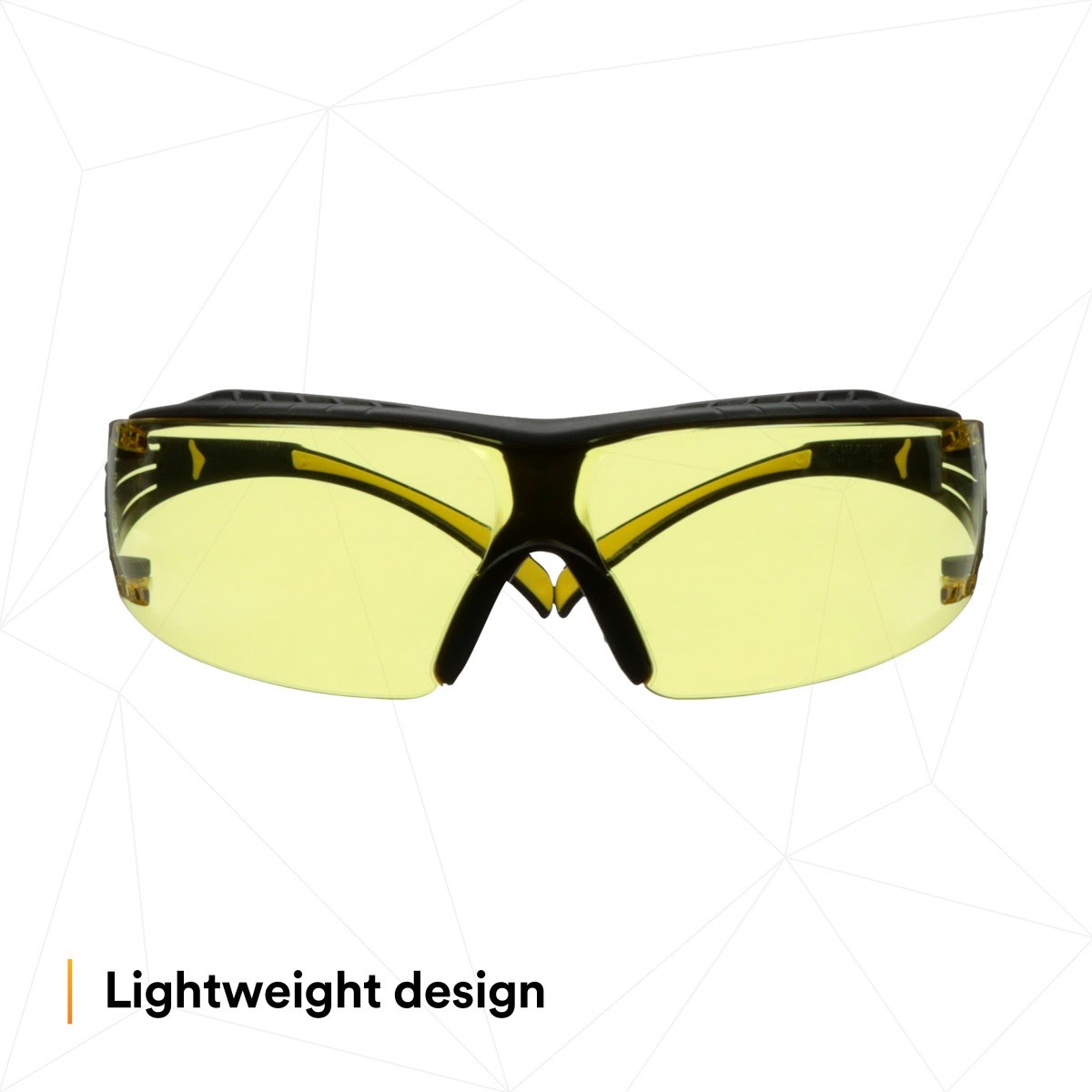 3M SF403XSGAF-YEL SecureFit 400 Series Safety Glasses, Yellow/Black, Amber Scotchgard Anti-Fog/Anti-Scratch Lens (7100179972) (1 Pair) (20 Pack) - 3