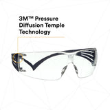 3M SF201SGAF-BLU SecureFit Protective Eyewear 200 Series, Blue Temples, Clear Scotchgard Anti-Fog Lens (7100180044) (20 Pack) - 6