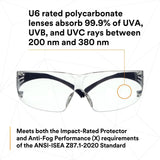 3M SF201SGAF-BLU SecureFit Protective Eyewear 200 Series, Blue Temples, Clear Scotchgard Anti-Fog Lens (7100180044) (20 Pack) - 8
