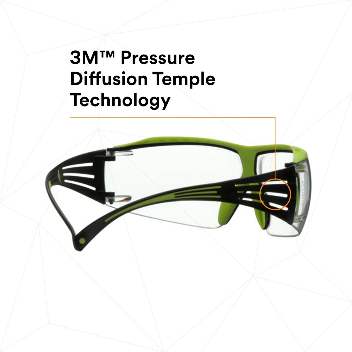 3M SF401XAF-GRN SecureFit 400 Series Safety Glasses, Green/Black, Clear Anti-Fog/Anti-Scratch Lens (7100180045) (20 Pack) - 4