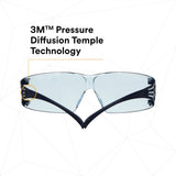 3M SF204SGAF-BLU SecureFit Protective Eyewear 200 Series, Blue Temples, Blue Scotchgard Anti-Fog Lens (7100180046) (20 Pack) - 3