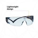 3M SF204SGAF-BLU SecureFit Protective Eyewear 200 Series, Blue Temples, Blue Scotchgard Anti-Fog Lens (7100180046) (20 Pack) - 4