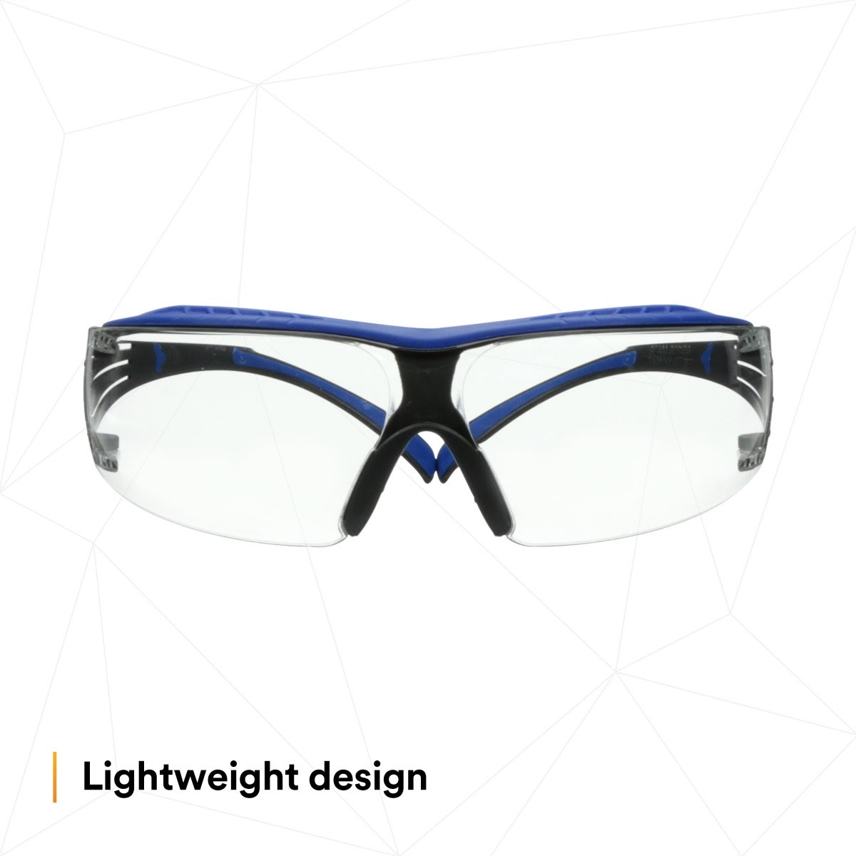 3M SF401XSGAF-BLU SecureFit 400 Series Safety Glasses, Blue/Gray, Clear Scotchgard Anti-Fog/Anti-Scratch Lens (7100180049) (20 Pack) - 5