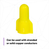 3M SG-Y BAG Secure Grip Wire Connector, Yellow, Twist-on, 18-12 AWG (7100180526) (5000 Pack) - 7