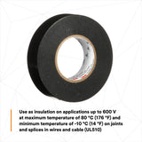 3M Temflex 175 Vinyl Electrical Tape, Black, 7 mil, 3/4 in x 60 ft, Flame Retardant, Rubber Adhesive (7100188506) - 10