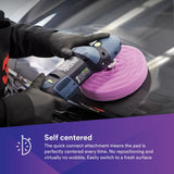3M Perfect-It 1-Step Foam Finishing Pad, Quick Connect, Purple, 6 in (33034) (7100191413) (6 Pack) - 7