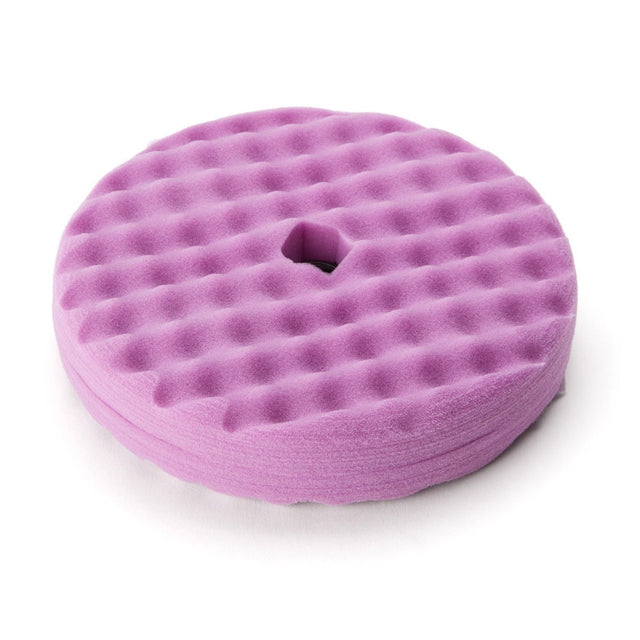 3M Perfect It 1 Step Foam Finishing Pad, Quick Connect, Waffle Face, Purple, 8 in (33035) (7100191416) (6 Pack)